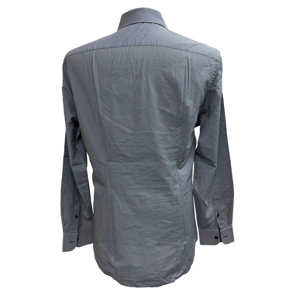 Prada Patterned Button-Down Shirt in Navy Blue Co… - image 3